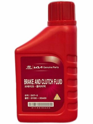 Тормозная жидкость Hyundai/KIA Brake and Clutch Fluid DOT-3, 0.5, 530 01100-00A00