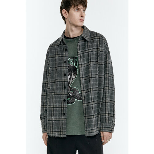 фото Рубашка befree, размер s, серый