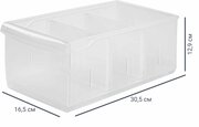 Контейнер Rolly 16.5x30.5x12.9 см 5 л пластик цвет прозрачный