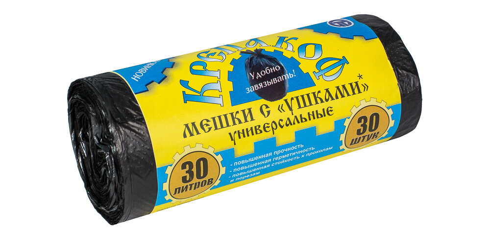 фото Мешки для мусора с ушками Крепакоф 60 л, 20 шт