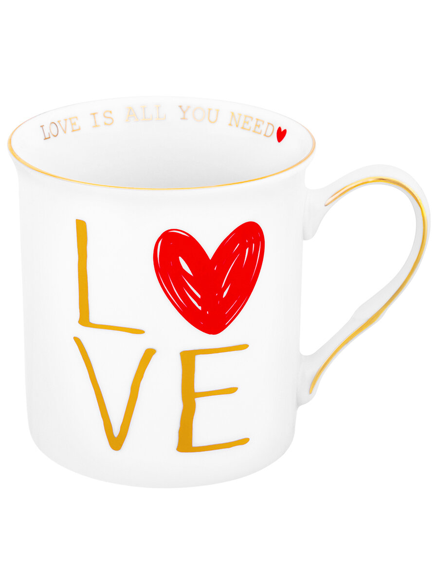 Кружка / чашка для кофе, чая 310 мл 12х8,5х9 см Elan Gallery LOVE