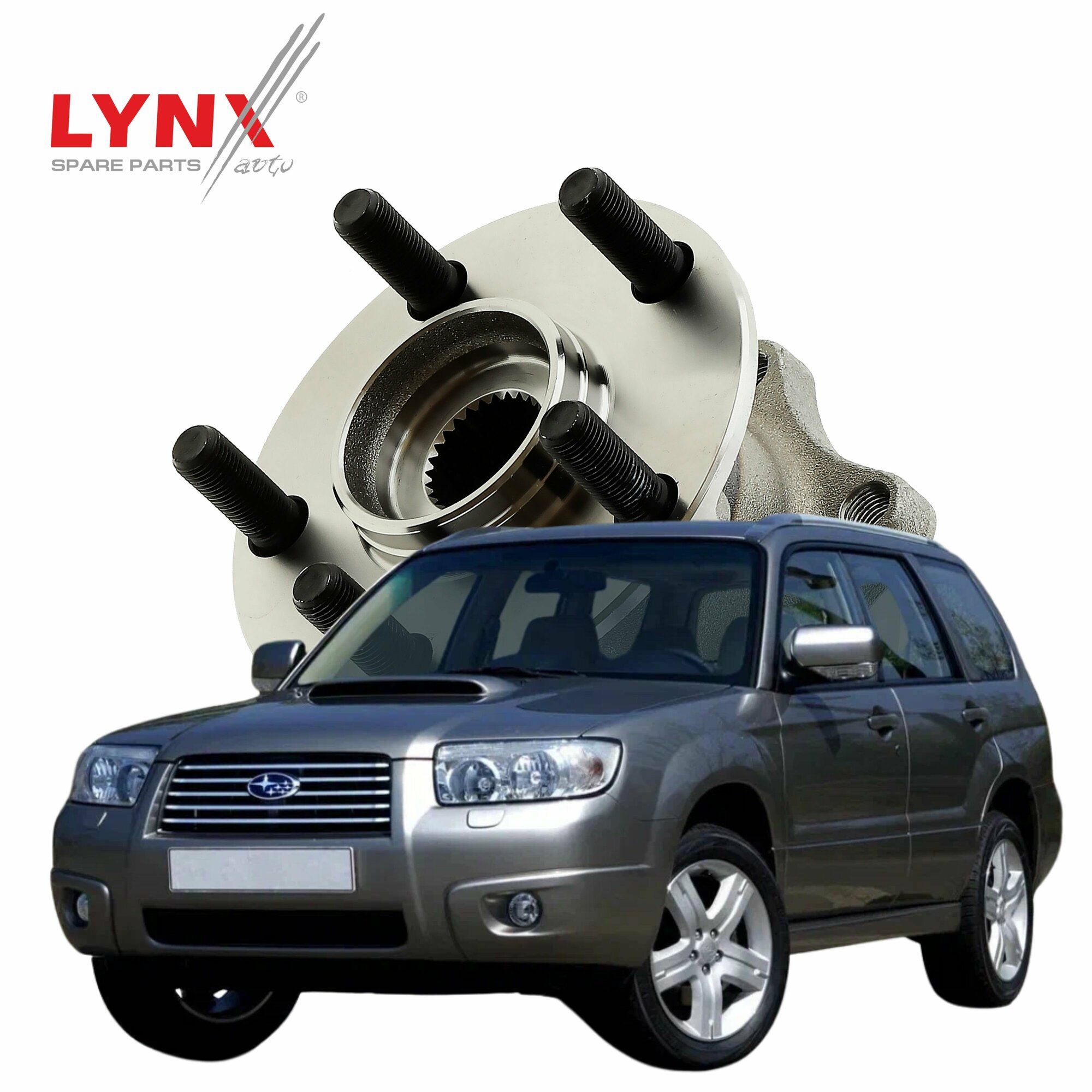 Ступица колеса Subaru FORESTER (2) / Субару Форестер 2002 2003 2004 2005 2006 2007 2008 / передняя, 1 шт LYNXauto