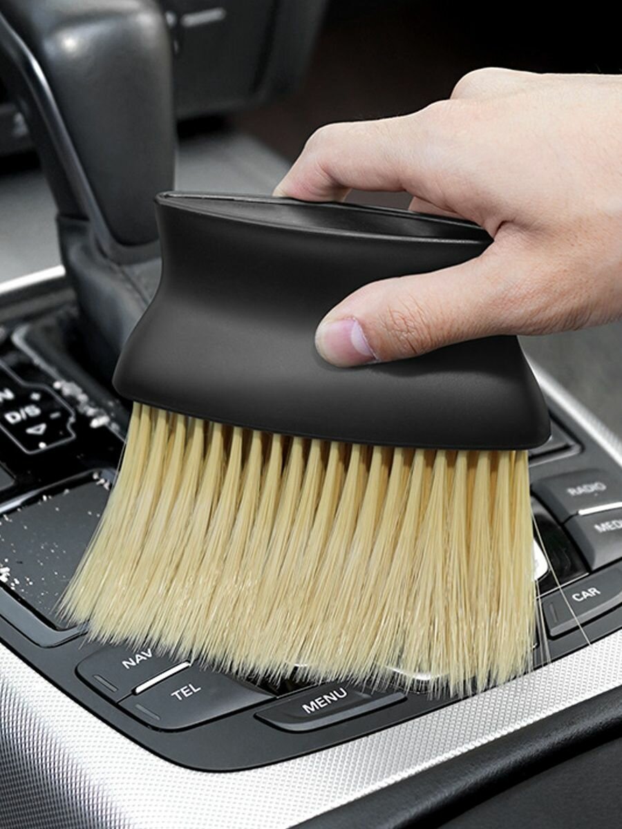 Автомобильная щетка для детейлинга и чистки автомобиля компактная — фото 1
