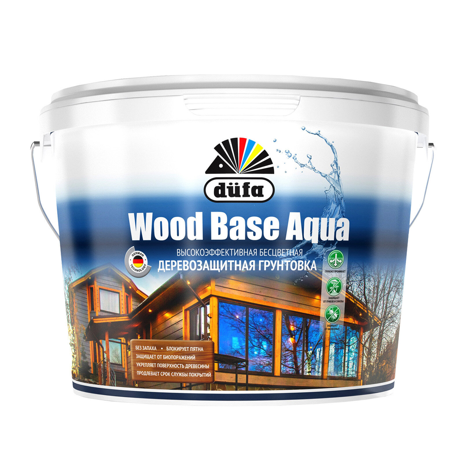 Грунт для защиты древесины Dufa Wood Base Aqua бесцветная 0,9 л.