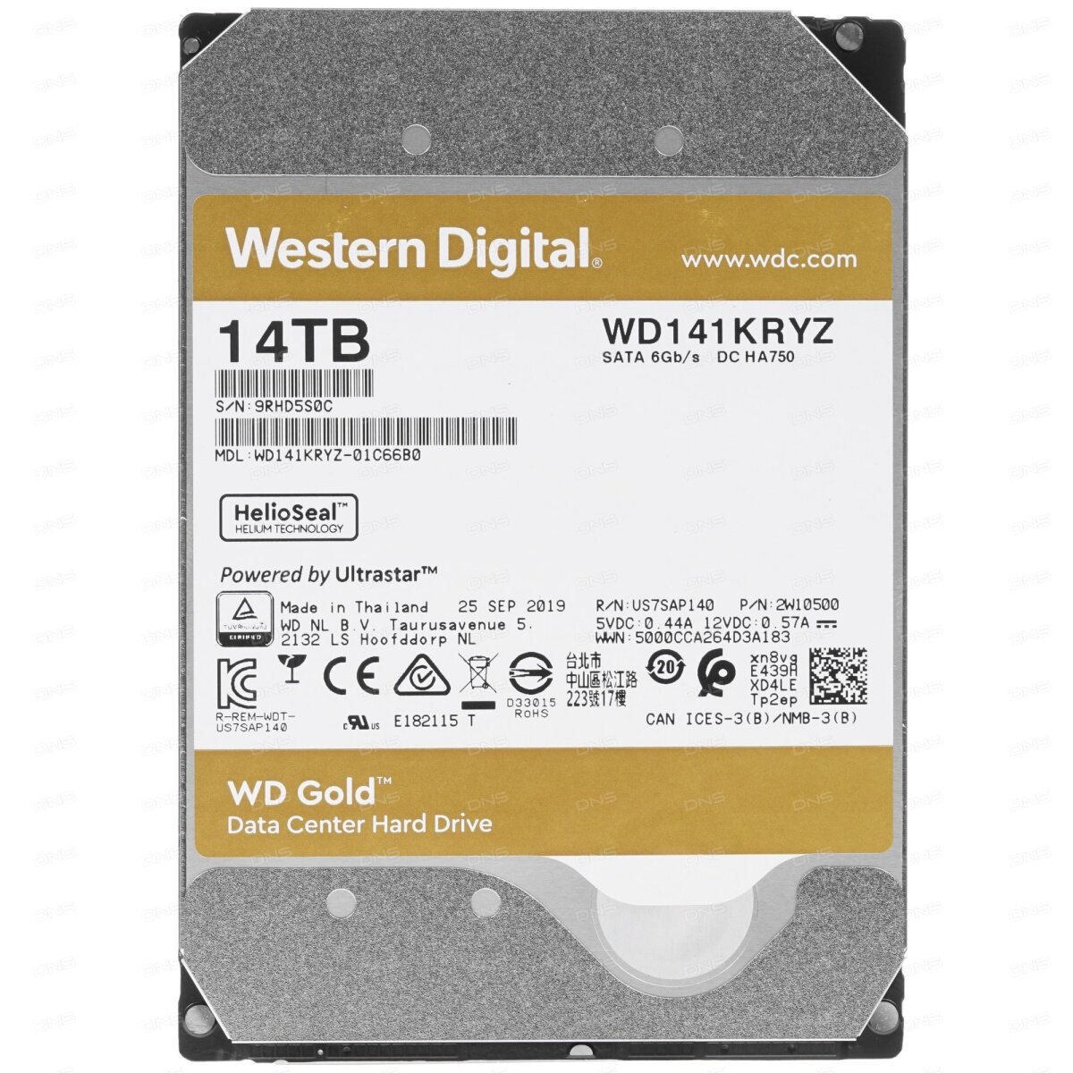 Жесткий диск WD Gold , 14Тб, HDD, SATA III, 3.5" - фото №12