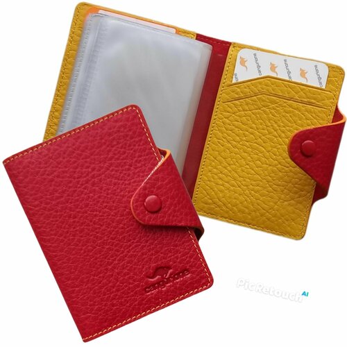 Визитница Cangurione, красный, желтый