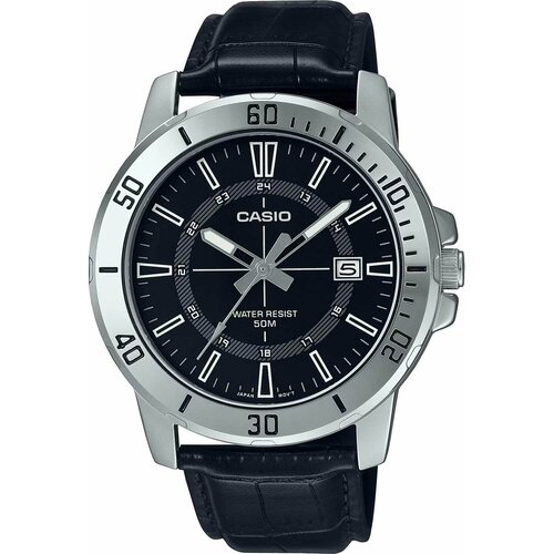 фото Наручные часы casio, черный, серебряный