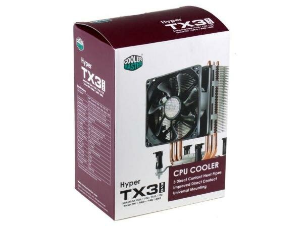 Кулер Cooler Master Hyper TX3 Evo LGA1156/1155/775/FM1/AM3(+)/AM2(+) PWM (RR-TX3E-22PK-R1) - фото №5