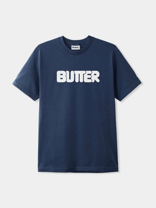 Футболка Butter Goods Rounded Logo Tee, размер S, синий