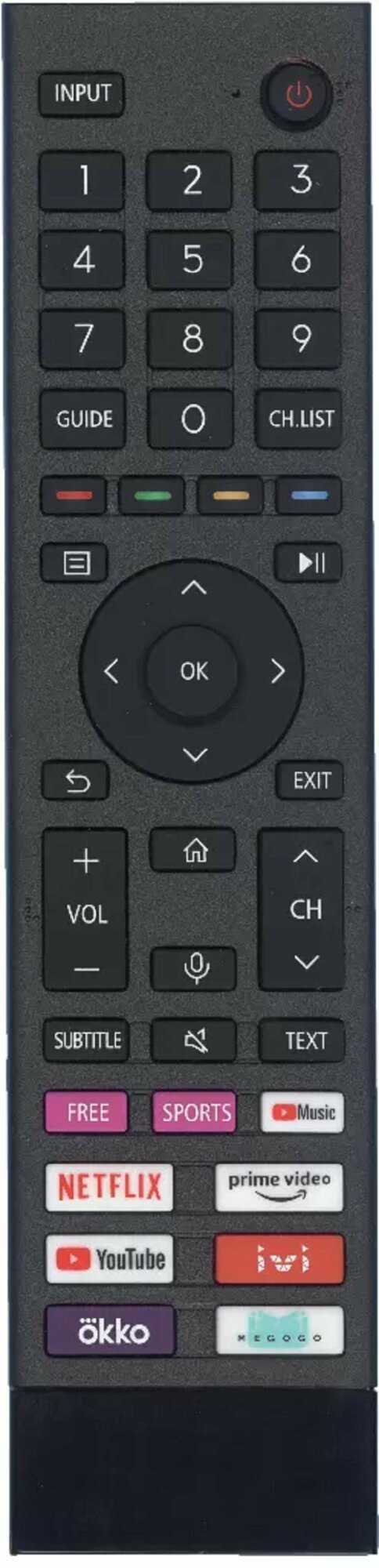 Голосовой пульт ERF3E80H для телевизоров HISENSE / хайсенс / хисенс / Для ANDROID TV / Google Assistant