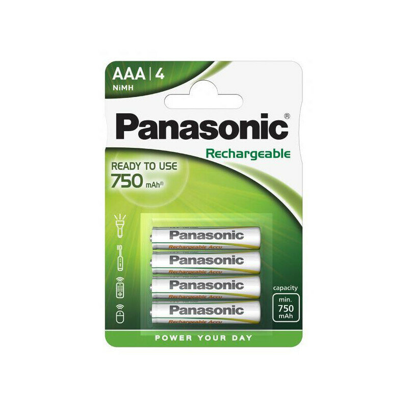 Аккумуляторы Panasonic HHR-4MVE/4BC ААA Ni-Mh Ready to use 750 мАч 4 шт