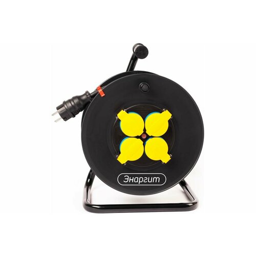 Удлинитель на пластиковой катушке энаргит ПК-1: кг 3x2,5 (30 метров, ip 44) c термодатчиком ПК1-325-30К-4-44-Т