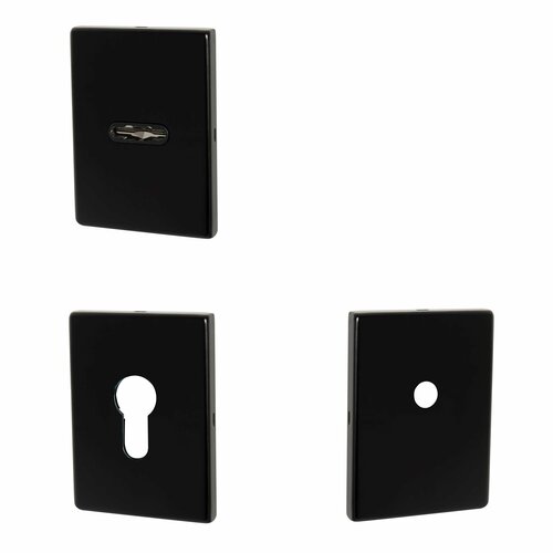 декоративная накладка на цилиндр сталь 1 пара Комплект накладок на дверь Fuaro ESC 486-C,-S auto,-O RL (черный) BL-24