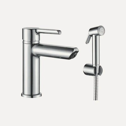 Изображение товара Смеситель для раковины с гигиеническим душем Shevanik S6071 хром