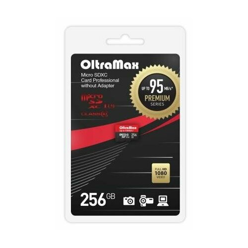 Карта памяти OLTRAMAX 256GB microSDXC Class 10 UHS-1 Premium (U3) [OM256GCSDXC10UHS-1-PrU3 w]