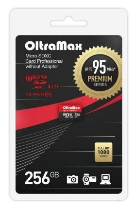 Карта памяти OLTRAMAX 256GB microSDXC Class 10 UHS-1 Premium (U3) [OM256GCSDXC10UHS-1-PrU3 w]