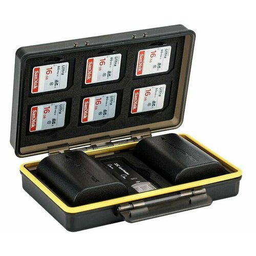 Чехол JJC BC-3LPE6 для карт памяти и аккумуляторов (6 SD cards and 2 x LP-E6/LP-E6N batteries)