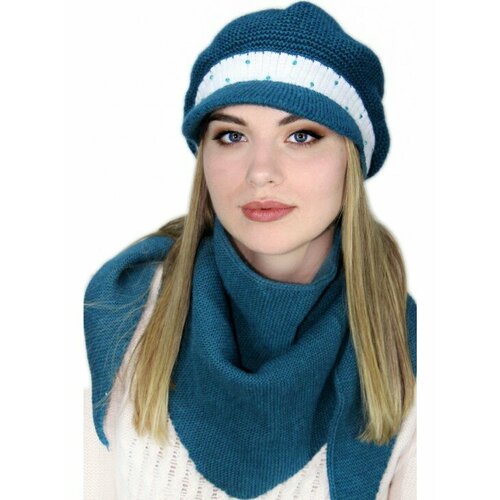 фото Кепка lemmex комплект "актала", размер 55-56, бирюзовый