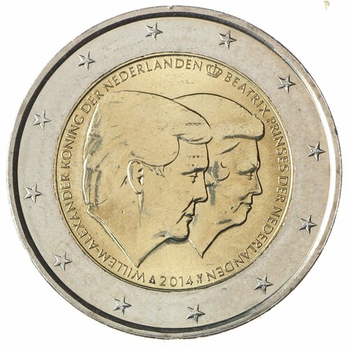 Нидерланды 2 евро 2014 Король Виллем и Беатрикс нидерланды 2 евро 2014 вступление на престол короля виллема александра unc