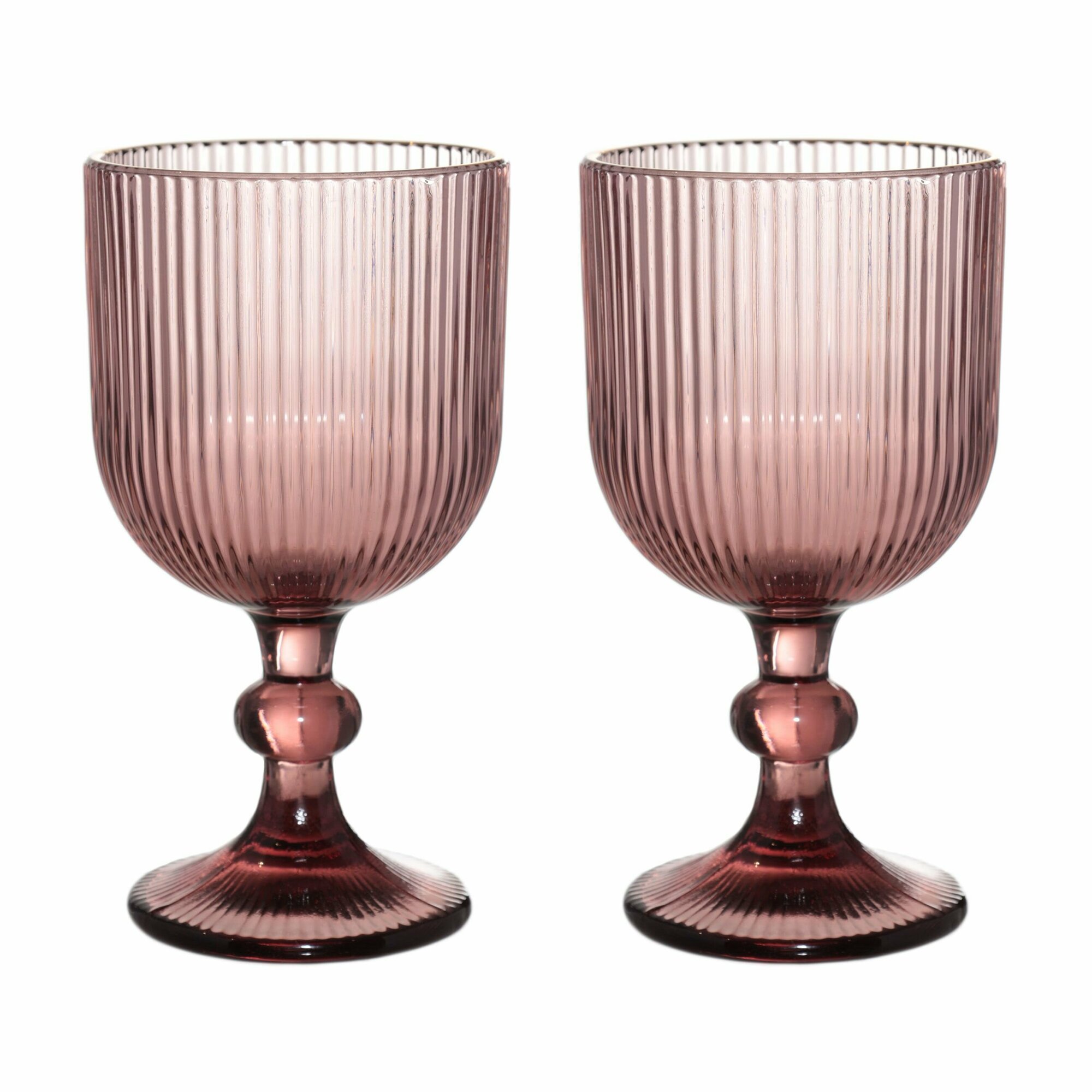 фото Стакан, 420 мл, 2 шт, стекло Р, с золотистым кантом, бордовый, Argos color