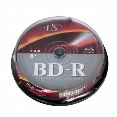 Диск BD-R VS 25 GB 6x (10 штук в упаковке), 565882
