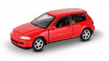 Игрушка модель Welly Машинка 1:38 Honda Civic EG6, пруж. мех, красный