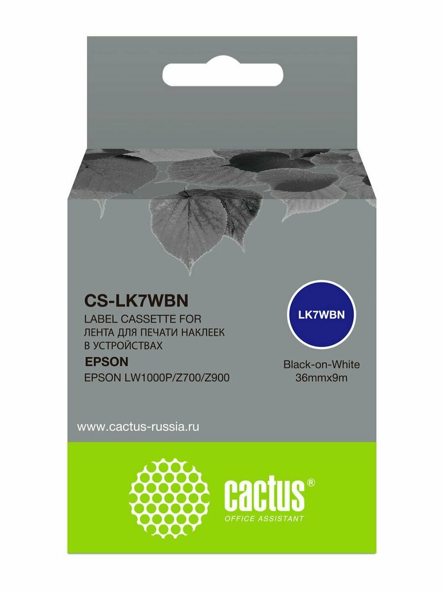 Картридж ленточный Cactus CS-LK7WBN