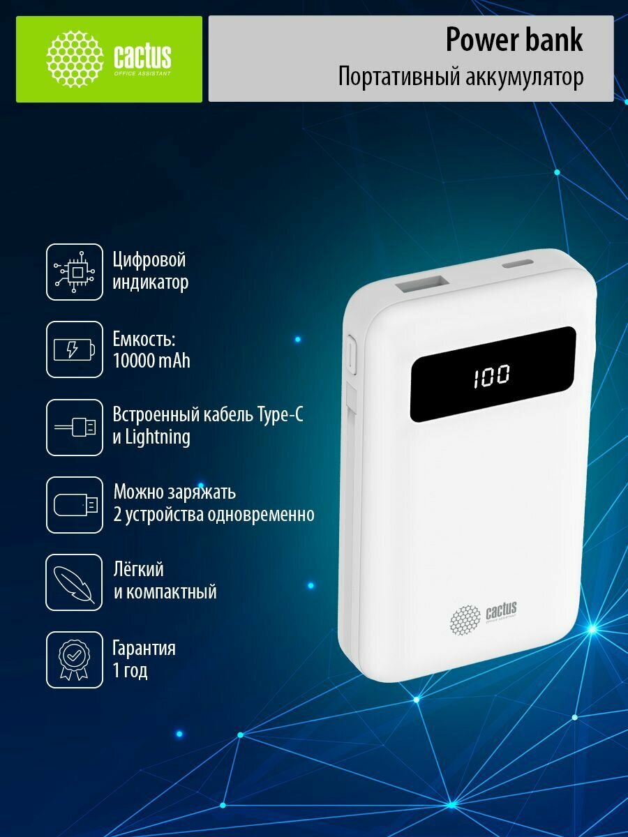 Внешний аккумулятор 10000 mAh CS-PBFSNT-10000 Power Bank