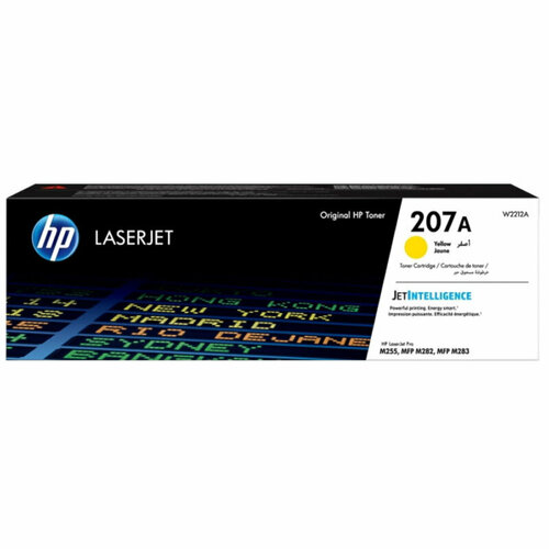 Картридж лазерный HP 207A W2212A жел. для LaserJet Pro M255/MFP M282/M283, 1167836 ninestar тонер картридж совместимый найнстар ninestar oc w2212a 207a w2212a желтый белая коробка 1 3k