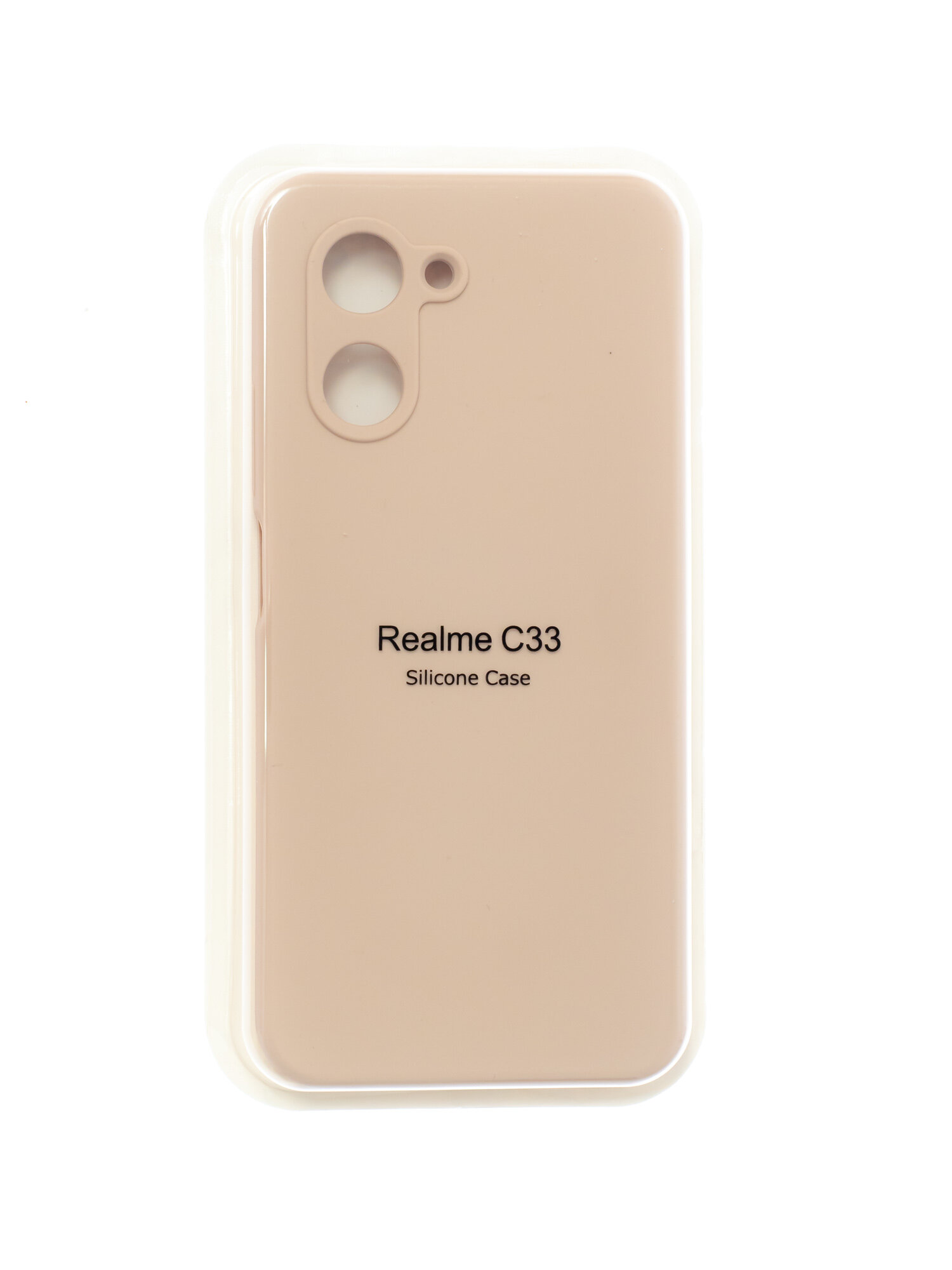 Чехол-накладка для REALME C33 VEGLAS SILICONE CASE закрытый светло-розовый (18)