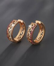 Серьги конго XUPING JEWELRY, циркон