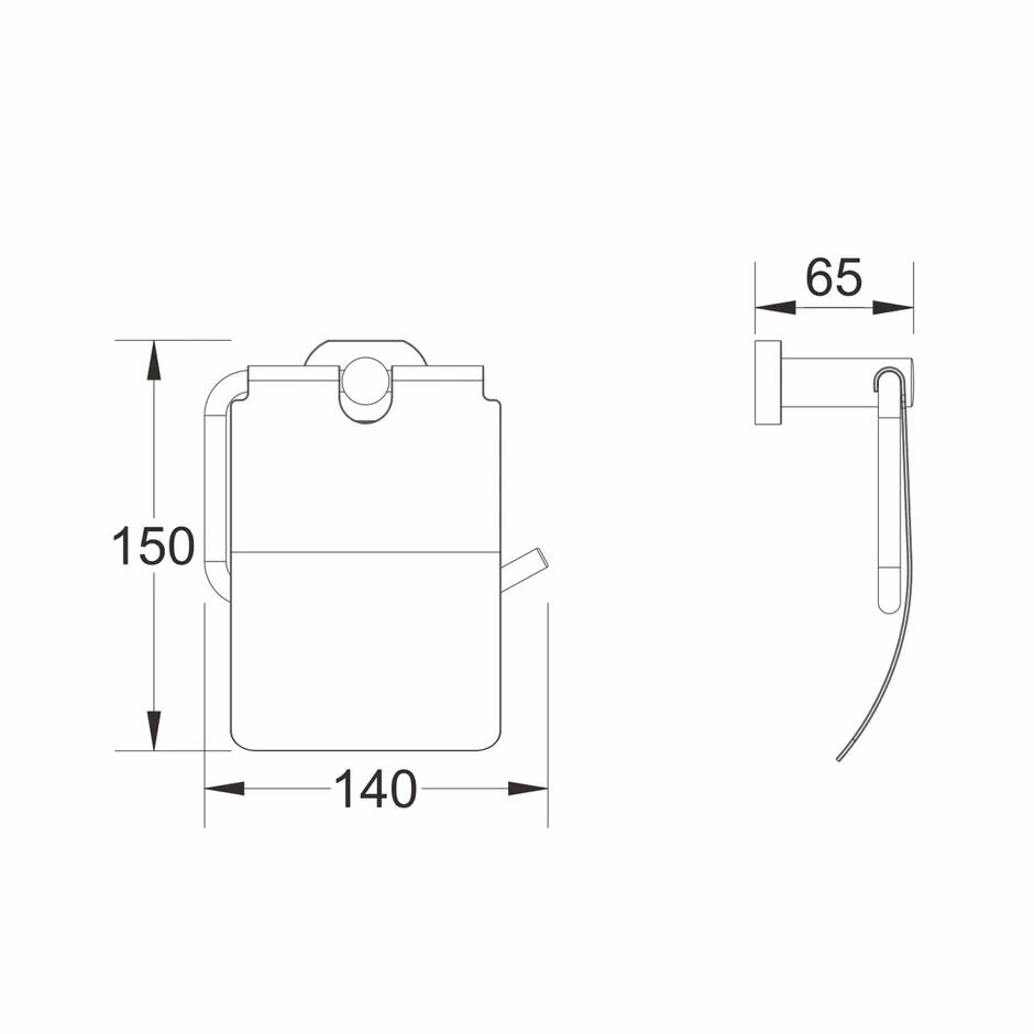 Держатель для туалетной бумаги SHEVANIK SG5105, с крышкой, латунь, хром, 1 шт, крепление шурупами — фото 1