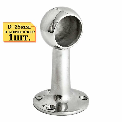 1шт Кронштейн замыкающий дистанционный средний высота 63мм хром 333₽