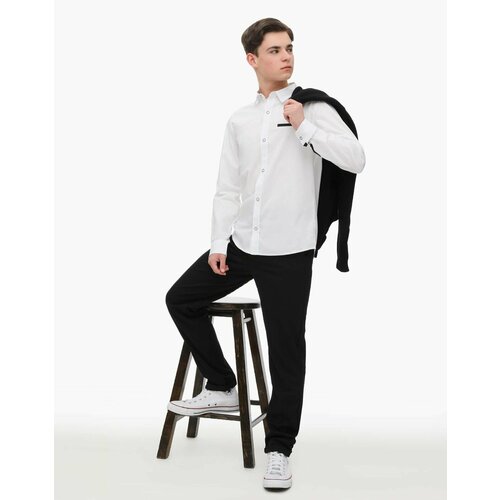 фото Брюки gloria jeans, размер 13-14л/164 (41), черный