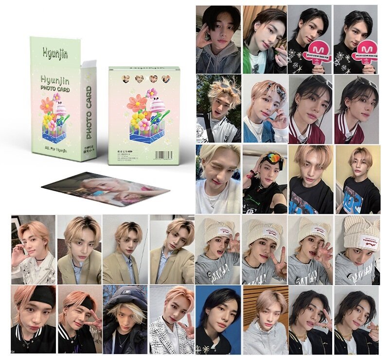 Набор карточек голографических/лазерных Stray Kids / Стрей Кидс ( Hyunjin / Хенджин), 50 шт.