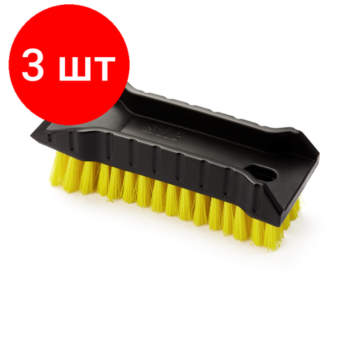 Комплект 3 штук Щетка ручная SYR мультифункциональная со скребком желтая 992253 2572₽