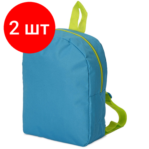 Комплект 2 штук, Рюкзак 'Fellow' 22 х 9.5 х 30 голубой/зеленое яблоко, 956032 комплект 6 штук рюкзак fellow 22 х 9 5 х 30 голубой зеленое яблоко 956032