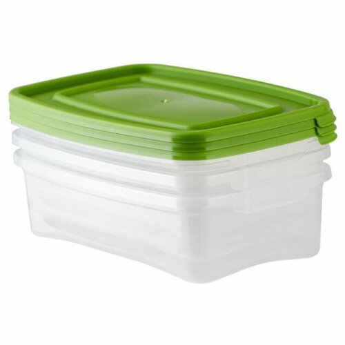 Набор контейнеров полимербыт каскад 3шт 07л прямоугольные пластик микс цвета 699₽