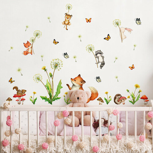 Интерьерные наклейки детские на стену, дверь. Большие размеры от 131х93 см.