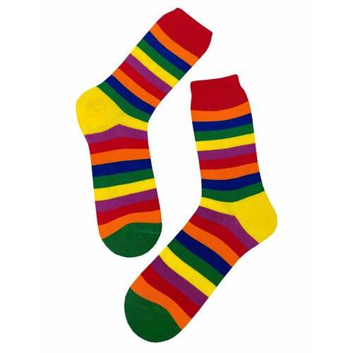 Носки , размер Универсальный, красный, голубой, зеленый, оранжевый, желтый носки размер универсальный черный оранжевый голубой