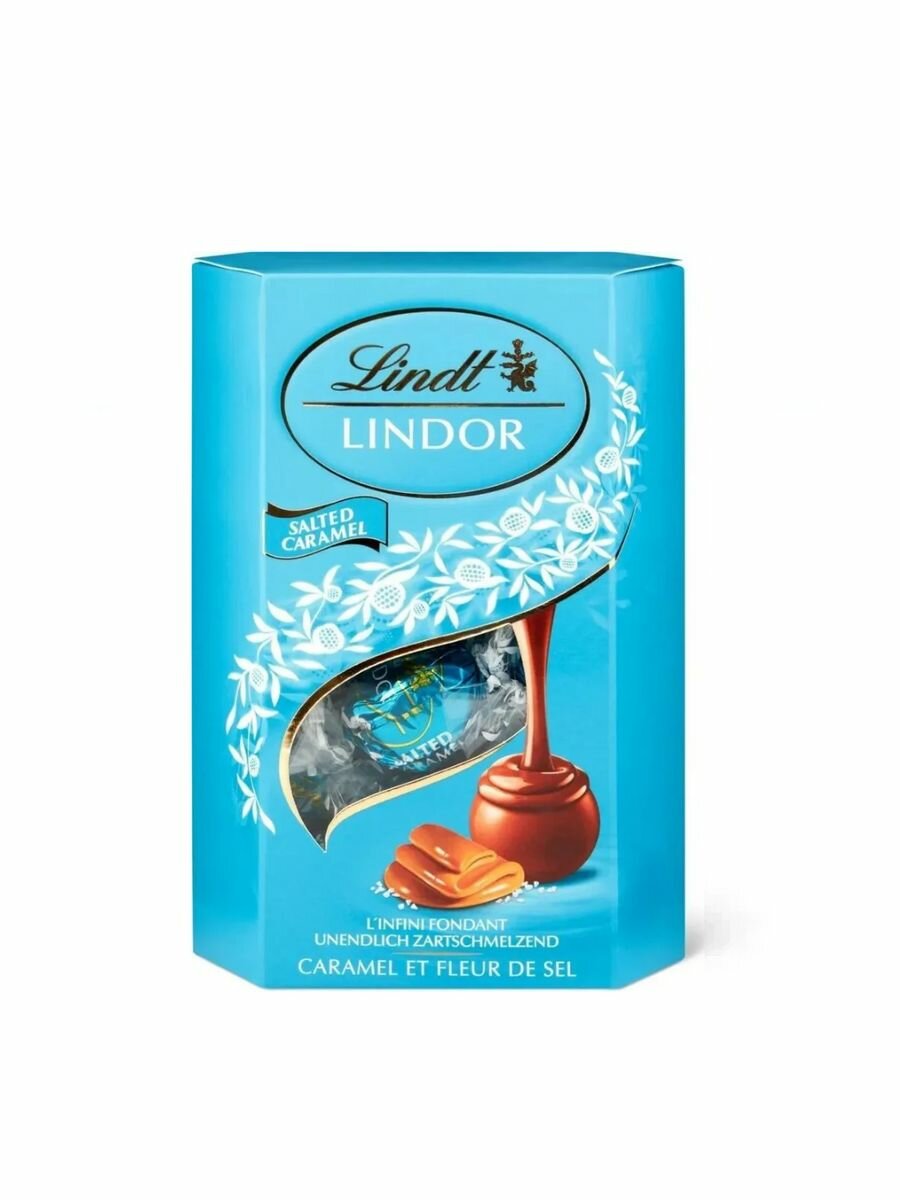 Шоколадные конфеты Lindt Lindor соленая карамель, 200гр