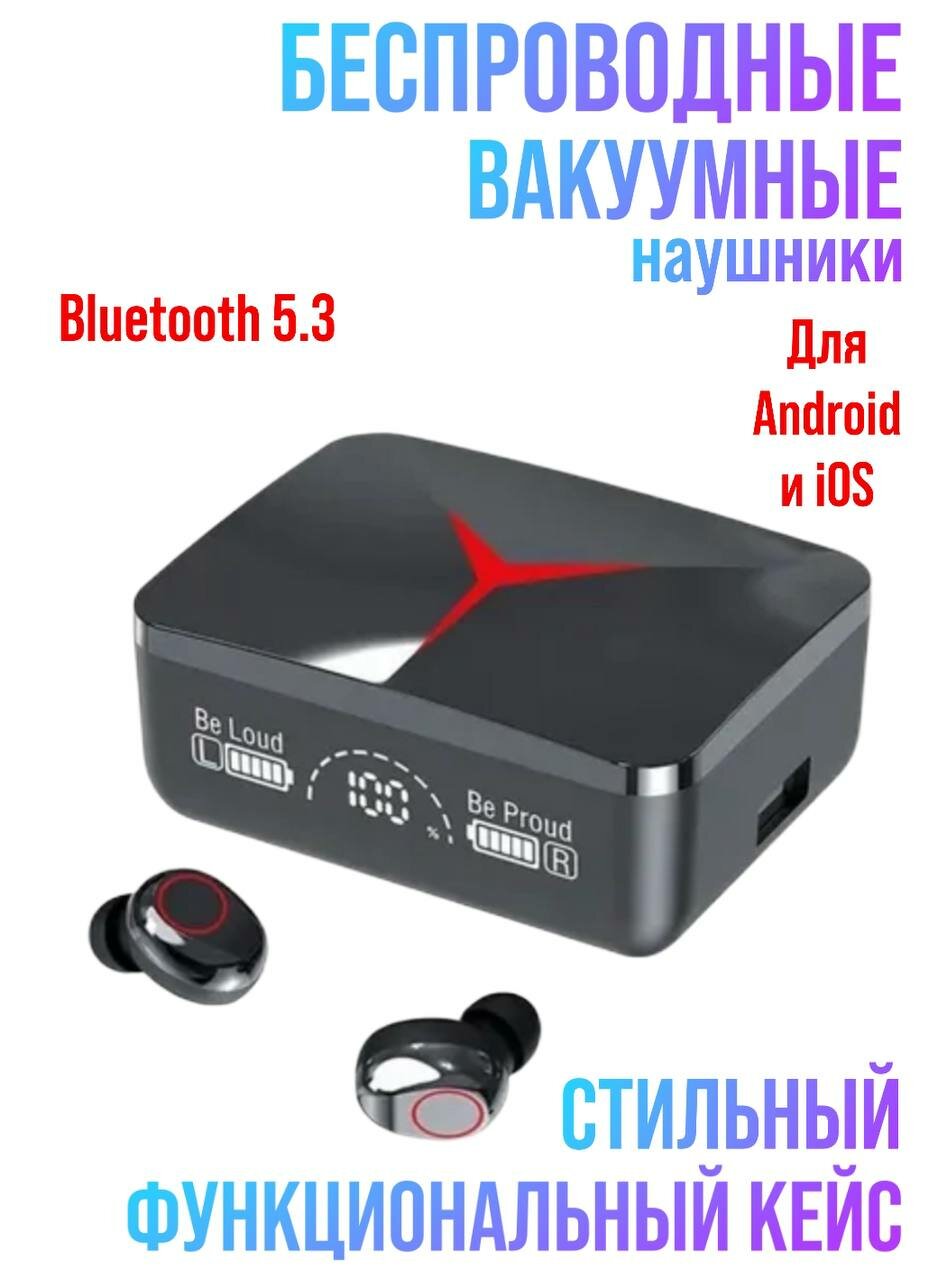 Наушники беспроводные Bluetooth 5.3 черные