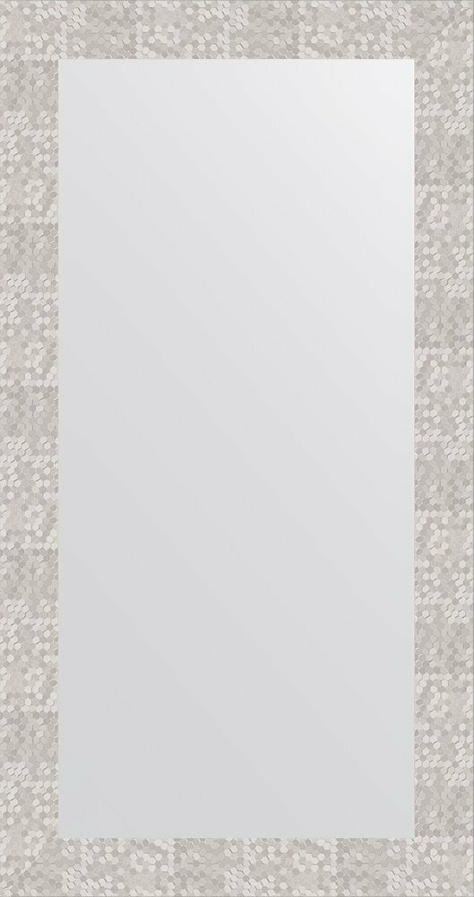 Зеркало Evoform в багетной раме соты алюминий 70 мм, 56x106 см - фото №8