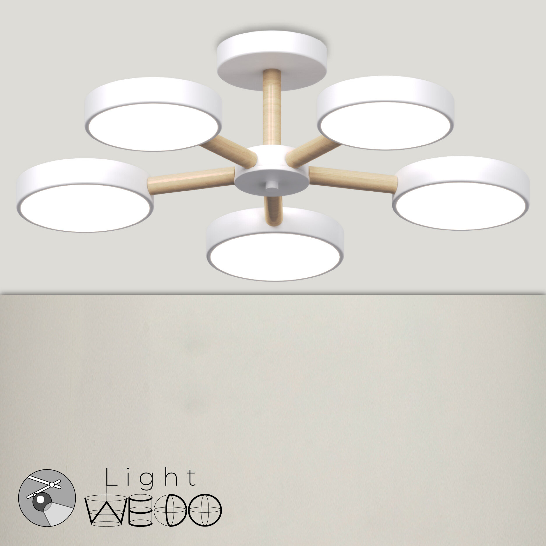 Люстра потолочная светодиодная лофт на кухню WEDO LIGHT