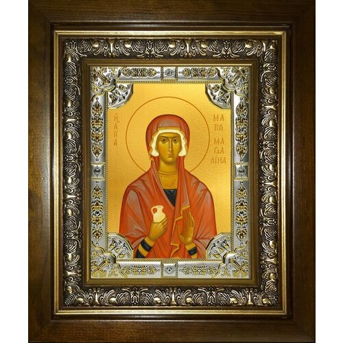 икона мария магдалина 35х60 в киоте Икона Мария Магдалина равноапостольная в деревянном киоте