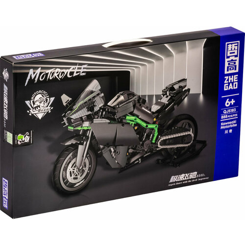 Конструктор Мотоцикл Kawasaki из 888 деталей 6t коробка передач барабан сцепления для 47 49cc мини мотоцикл atv 25h цепь