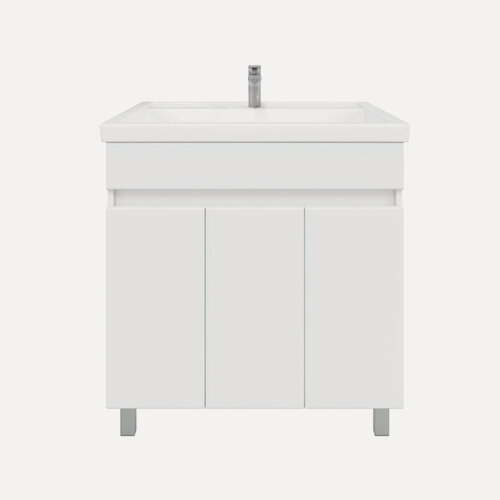 Изображение товара Тумба напольная SanStar Квадро 80 Без раковины для ванной комнаты, белая