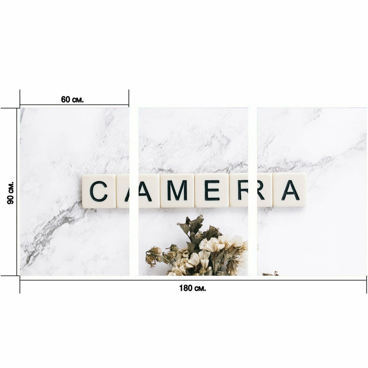 Модульный постер "Камера, орудие труда, оборудование" 180 x 90 см. для интерьера