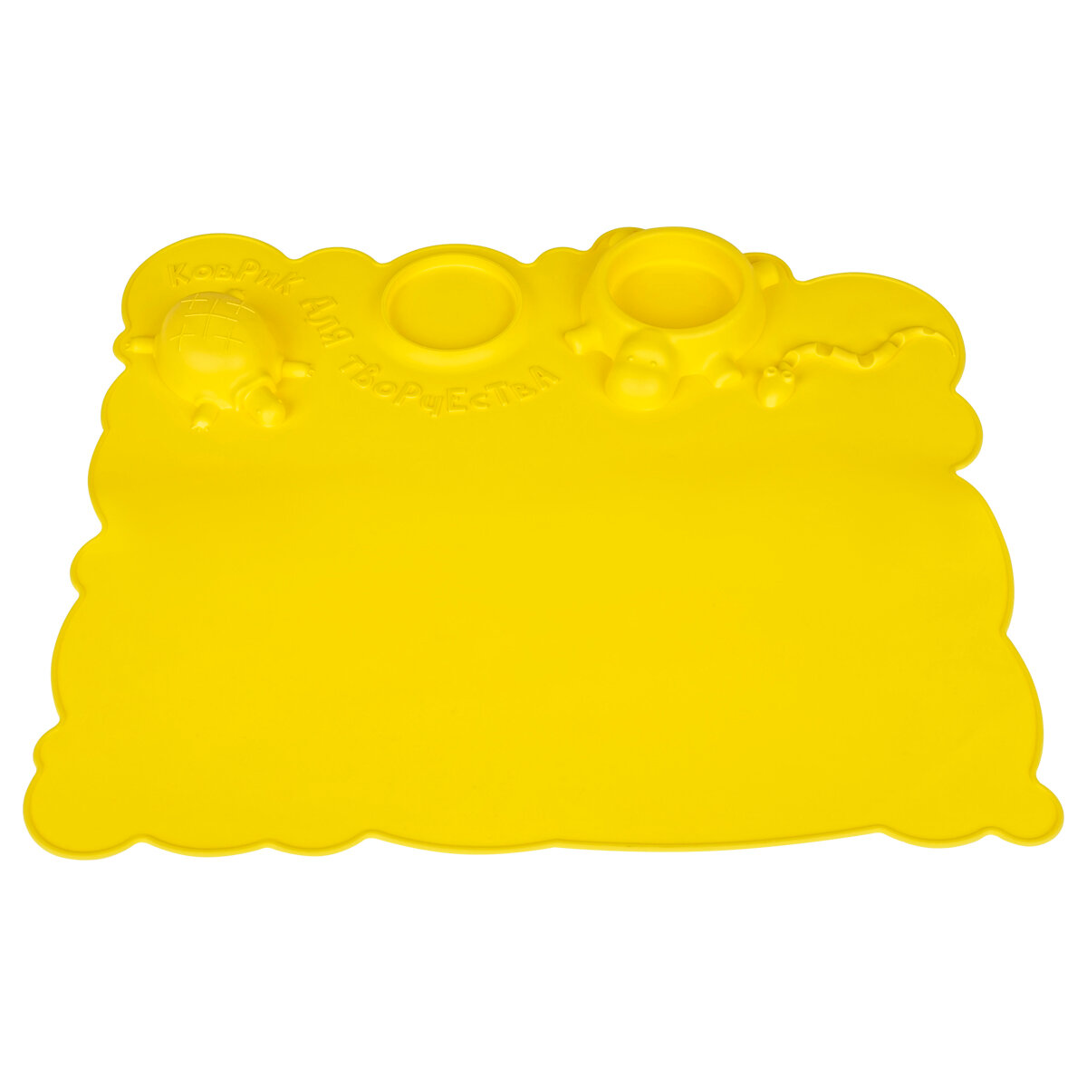 Коврик для творчества Мульти-Пульти силиконовый, желтый, 415*370мм, европодвес
