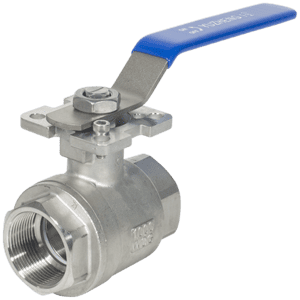 фото Кран шаровой из нерж. стали AISI 304, Ду15 (½"BSP), полнопроходной, из 2-х частей